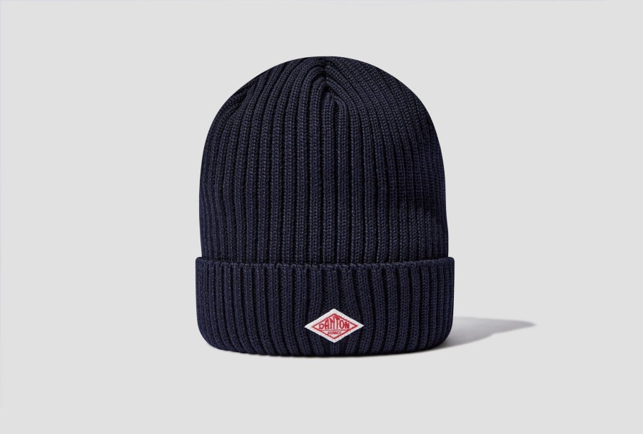 Accessories DANTON | Rib Knit Cap-7Gg 2×2Wool Rib #Dt-H0234 Blg Navy