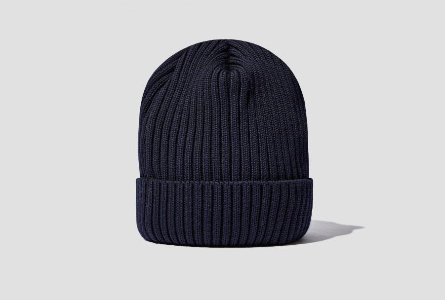 Accessories DANTON | Rib Knit Cap-7Gg 2×2Wool Rib #Dt-H0234 Blg Navy