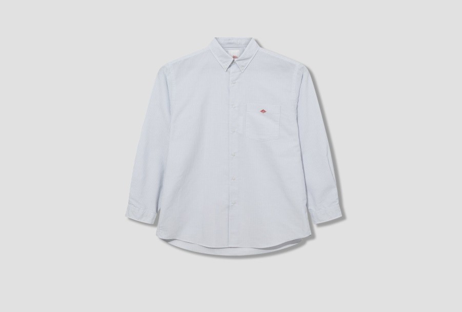 Clothing DANTON | Dot Button B.D Shirt-Coolmax T/C Oxford #Dt-B0116 Cmx White