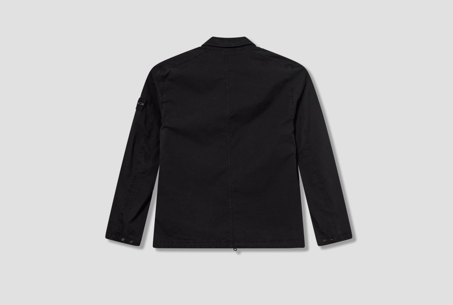 Clothing STONE ISLAND | Stretch Cotton Gabardine Garment Dyed 791511010 Black