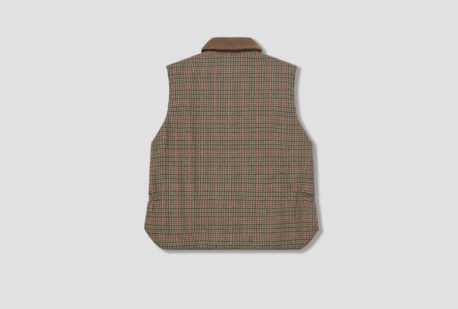 Clothing ENGINEERED GARMENTS | Ll Vest-Khaki Acrylic Wool Gunclub Check Bg017/23F1C012