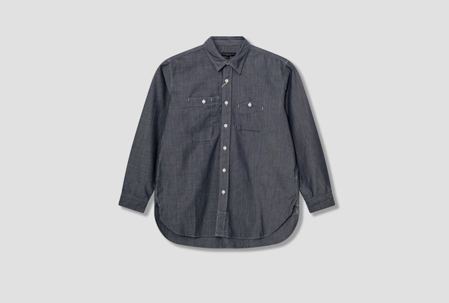 Clothing ENGINEERED GARMENTS | Work Shirt-Blue Cotton Chambray Nl074/23F1A007