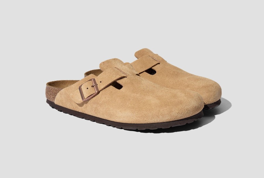 Shoes BIRKENSTOCK | Boston-Suede Leather/Latte Cream-Narrow 1026164 Beige