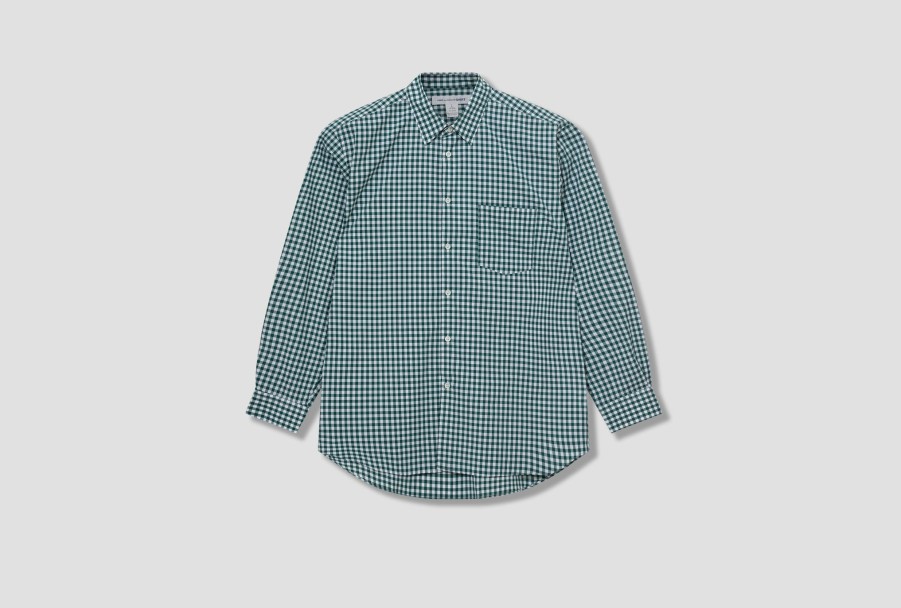 Clothing COMME des GARÇONS SHIRT | Forever-Yarn Dyed Cotton Gingham/Wide Classic Fz-B010-Per Green