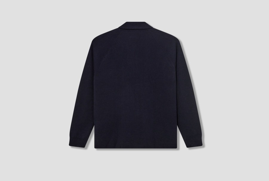 Clothing NORSE PROJECTS | Bjarne Milano Full Zip Jacket N45-0585 Navy