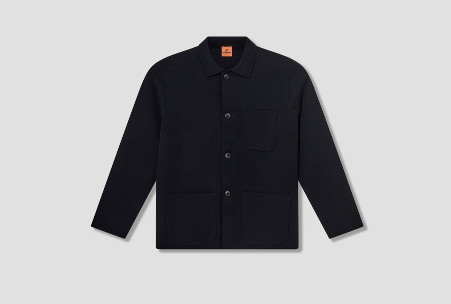 Clothing ANDERSEN-ANDERSEN | Work Jacket-G12/Signature Yarn Navy