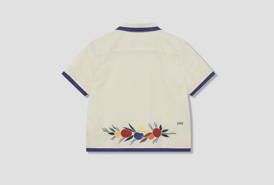 Clothing BODE | Applique Fruit Bunch Ss Shirt Mrs23Sh002 Off White