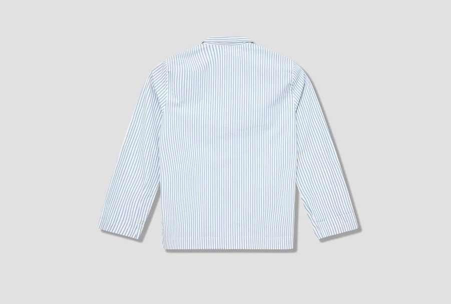 Clothing TEKLA | Unisex Sleepwear Long Sleeve Shirt – Poplin White