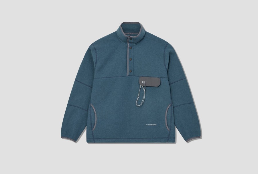 Clothing and wander | Wool Fleece Pullover 5743281052 Blue