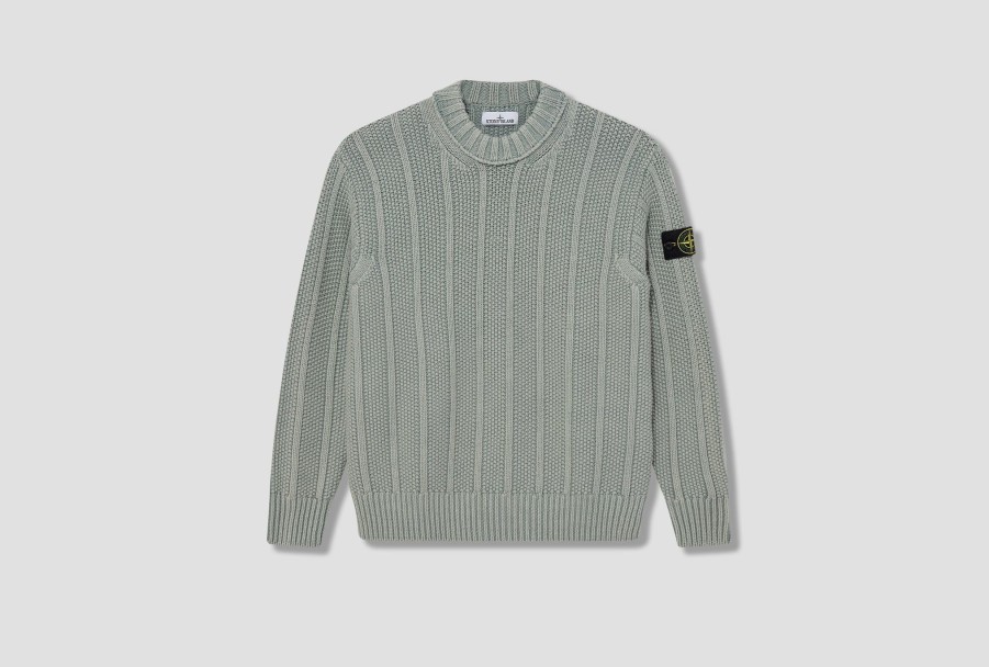 Clothing STONE ISLAND | Pure Wool With 'Dust' Treatment 7915568T1 Green