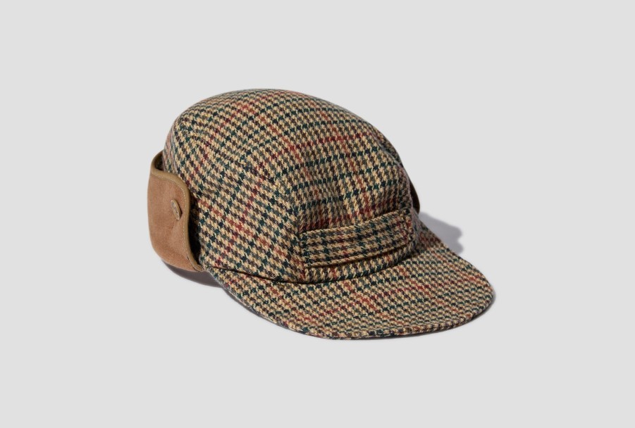 Accessories ENGINEERED GARMENTS | Hunter'S Cap-Khaki Acrylic Wool Gunclub Check Bg017/23F1H049