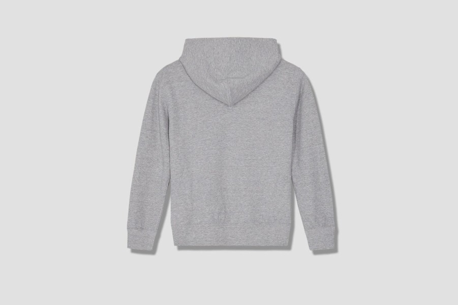 Clothing COMME des GARÇONS PLAY | Play Comme Des Garcons Mens Hooded Sweatshirt Red Heart P1T170 Grey