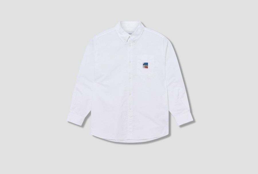 Clothing Palmes | Deuce Oxford Shirt 00930088 White