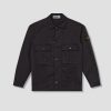 Clothing STONE ISLAND | Stretch Cotton Wool Satin Garment Dyed 791510414 Black