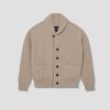 Clothing Drake’s | Lambswool 6-Ply Shawl Collar Cardigan Dr2A3E 21504-02 Off White