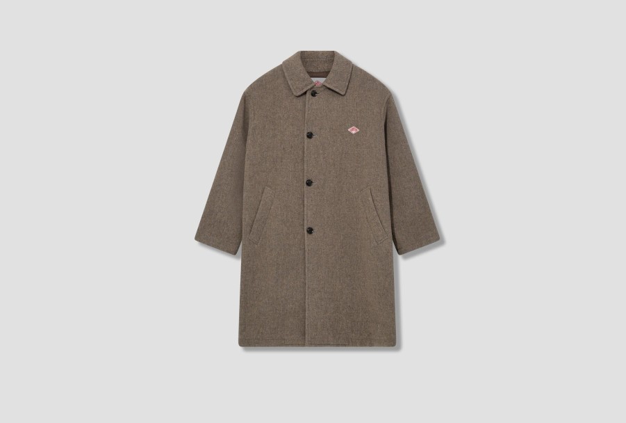 Clothing DANTON | Long Coat-Wool Light Pile #Dt-A0391 Wlp Beige