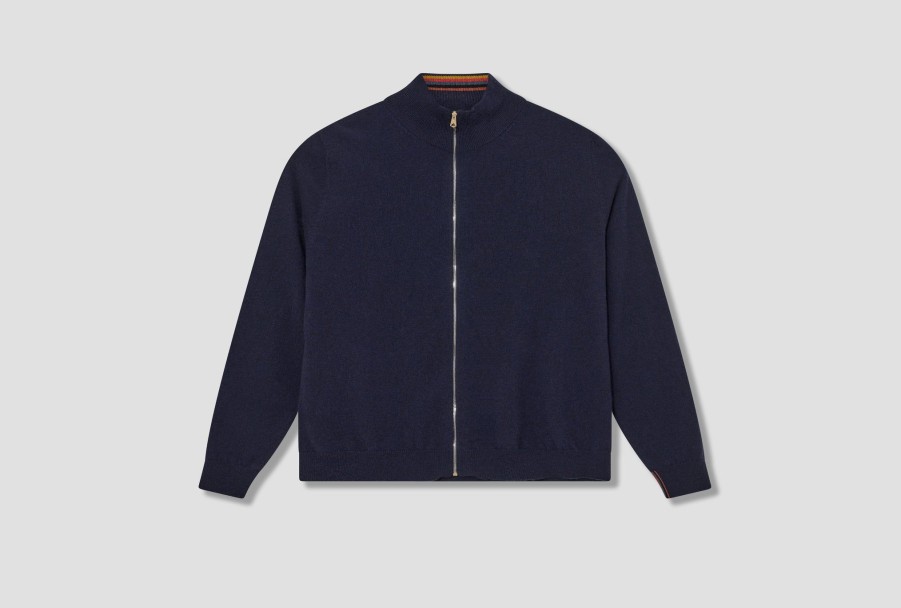 Clothing Paul Smith | Mens Cardigan Zip Thru M1R-279Y-L02162 Navy