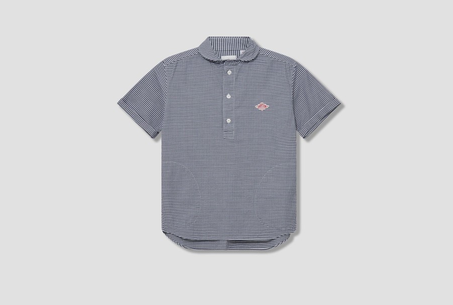 Clothing DANTON | Round Collar P.O Shirt S/S #Jd-3569 Trd Navy