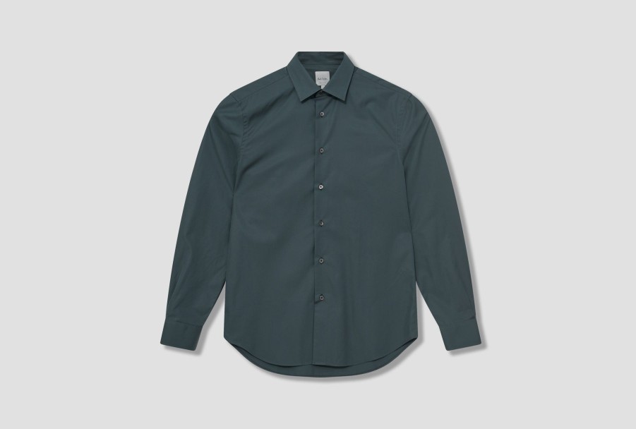 Clothing Paul Smith | Mens S/C Tailored Fit Shirt M1R-800P2-L00050 Green