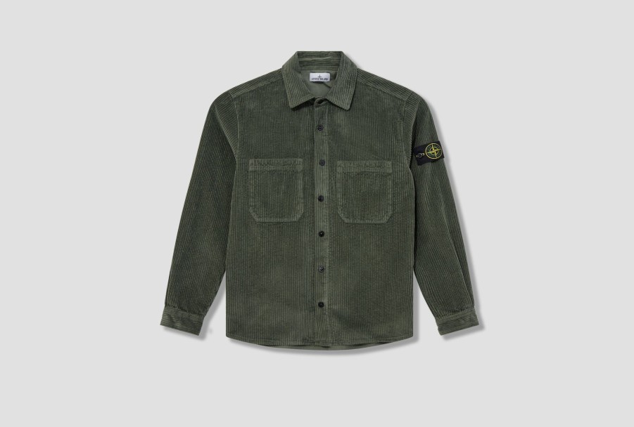 Clothing STONE ISLAND | Corduroy 400 Garment Dyed 791511311 Green