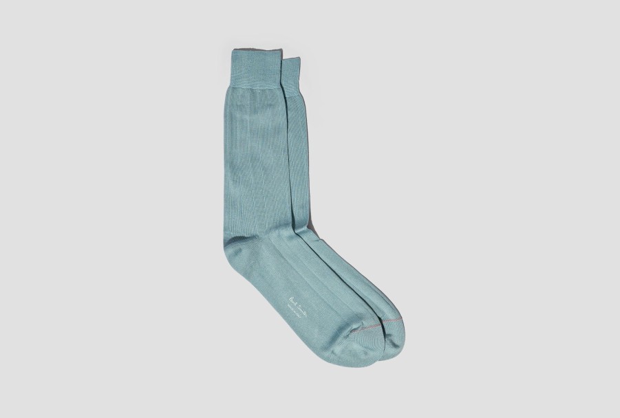 Accessories Paul Smith | Men Sock Plain Rib M1A-800Mo-M215 Turquoise